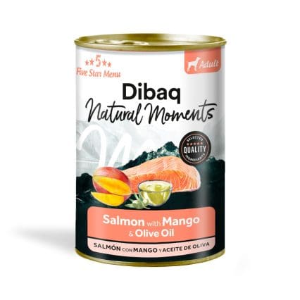 Dibaq Perro Natural Moments Adulto Salmón con Mango Lata 380g