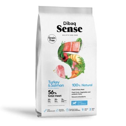 Dibaq Perro Sense Grain Free Salmón y Pavo Cachorro