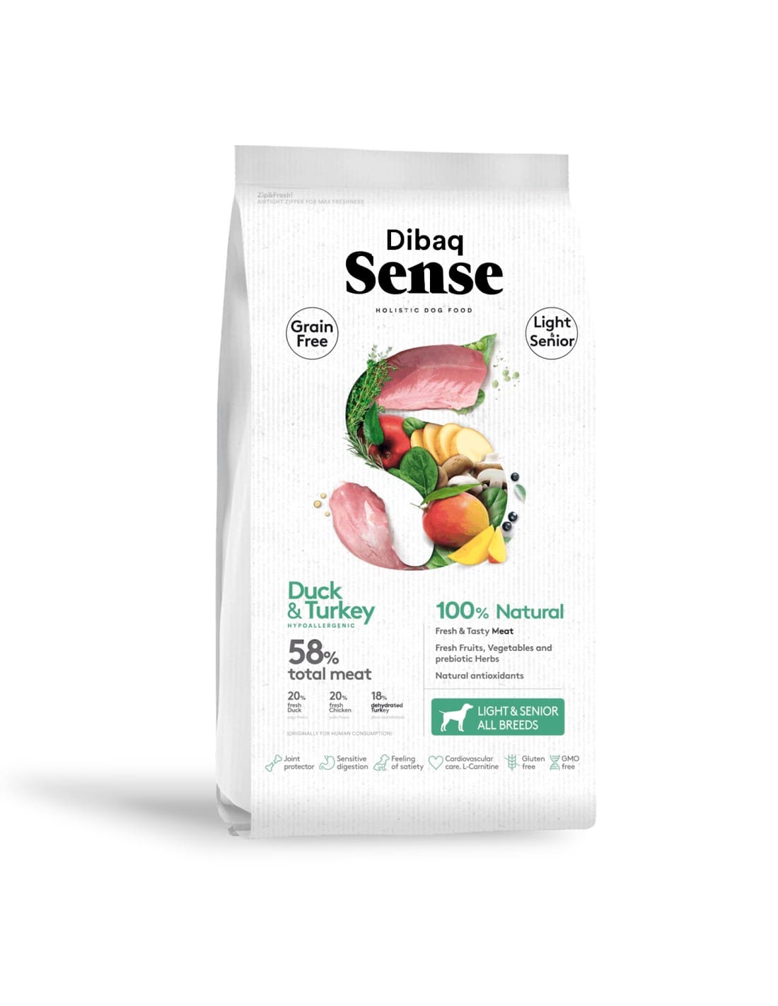Dibaq Perro Sense Grain Free Pato y Pavo Light o Senior