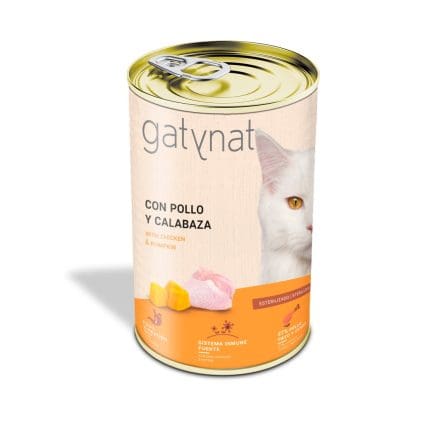 Gatynat Pollo y Calabaza lata 400g