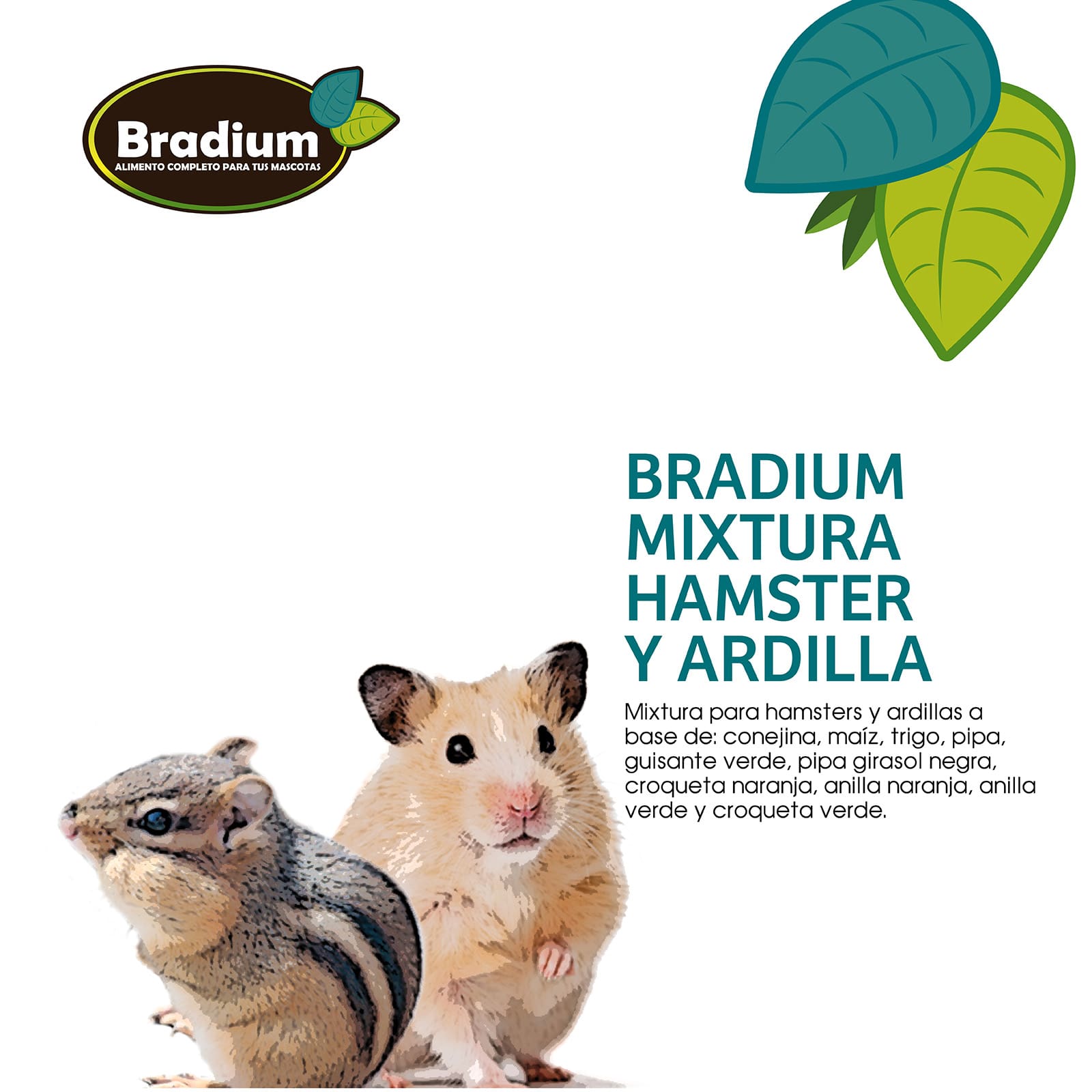 Bradium Mixtura Hamster y Ardilla 700g - Imagen 3