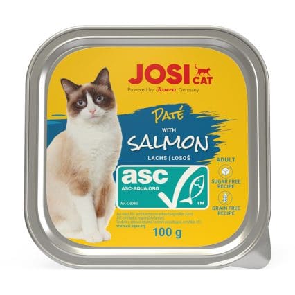 JosiCat Gato Adulto Paté Con Salmón ASC Lata 100g